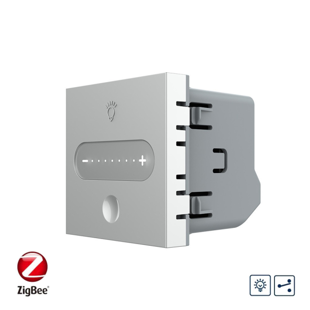 Умный механизм сенсорный проходной диммер Livolo серый ZigBee (VL-FC1SDZ-2IP)