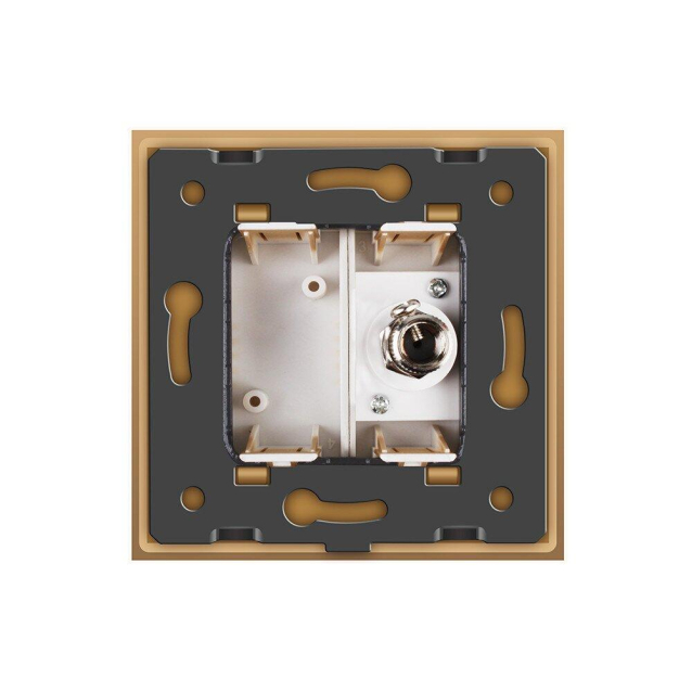 Розетка ТВ Livolo золото стекло (VL-C791V-13)