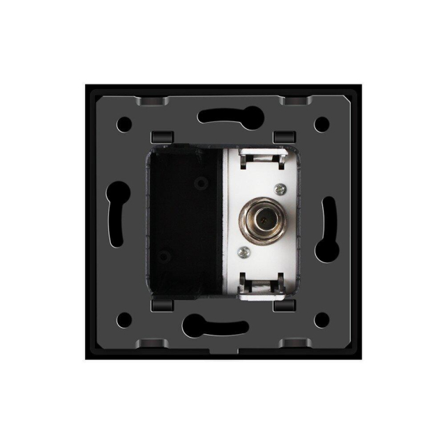 Розетка спутниковая SAT Livolo черный стекло (VL-C791ST-12)