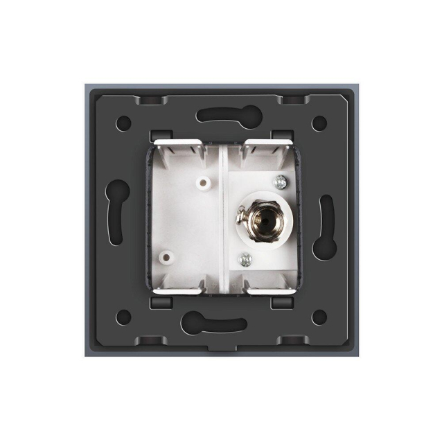 Розетка ТВ Livolo серый стекло (VL-C791V-15)