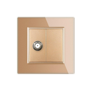 Розетка спутниковая SAT Livolo золото стекло (VL-C791ST-13)