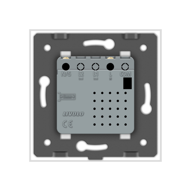 Розетка USB-A и USB-C 36W Livolo белый стекло (VL-C7FCUA18W.UC18W-2WP)