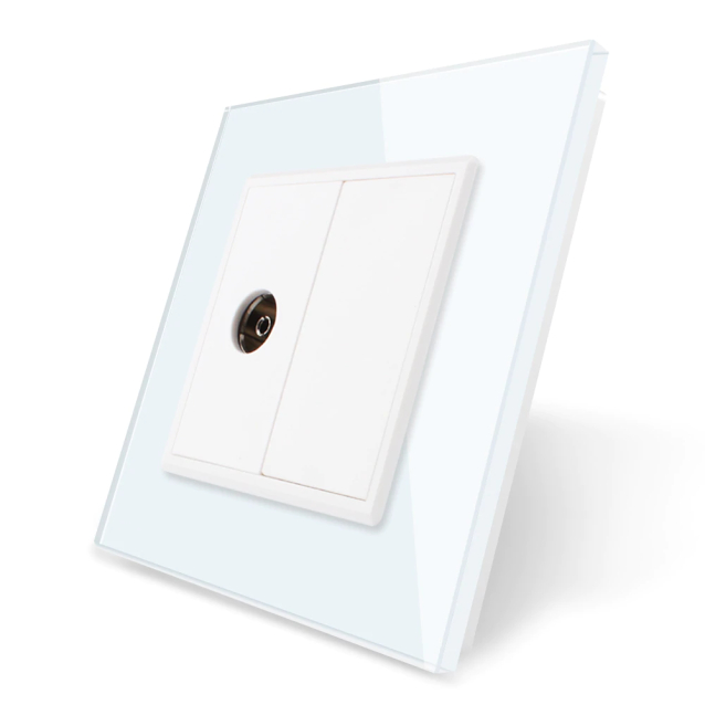 Розетка ТВ Livolo белый стекло (VL-C791V-11)