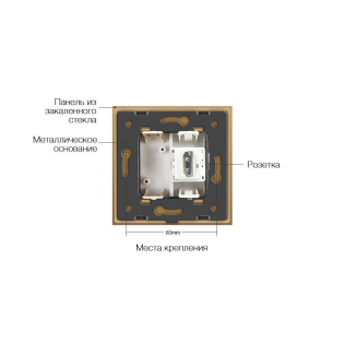 Розетка HDMI Livolo серый стекло (VL-C791HD-15)