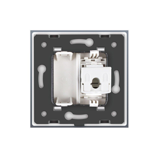 Розетка компьютерная RJ-45 Livolo белый стекло (VL-C791C-11)