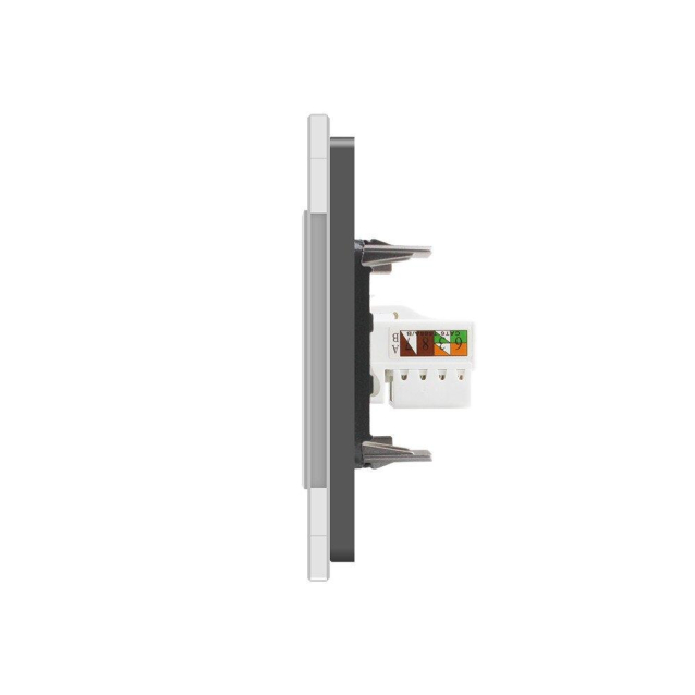 Розетка компьютерная RJ-45 Livolo серый стекло (VL-C791C-15)