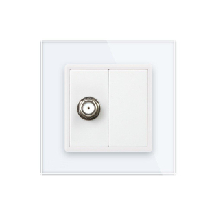 Розетка спутниковая SAT Livolo белый стекло (VL-C791ST-11)