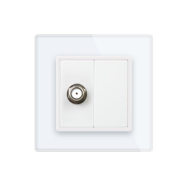 Розетка спутниковая SAT Livolo белый стекло (VL-C791ST-11)