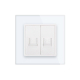 Розетка компьютерная двойная RJ-45 Livolo белый стекло (VL-C792C-11)