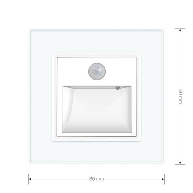 Светильник для лестниц подсветка пола с датчиком движения Livolo белый стекло (722800511)