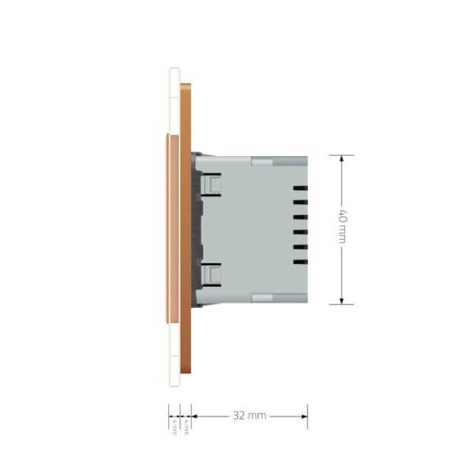 Светильник для лестниц подсветка пола Livolo золото стекло (722800613)