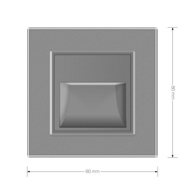 Светильник для лестниц подсветка пола Livolo серый стекло (722800615)