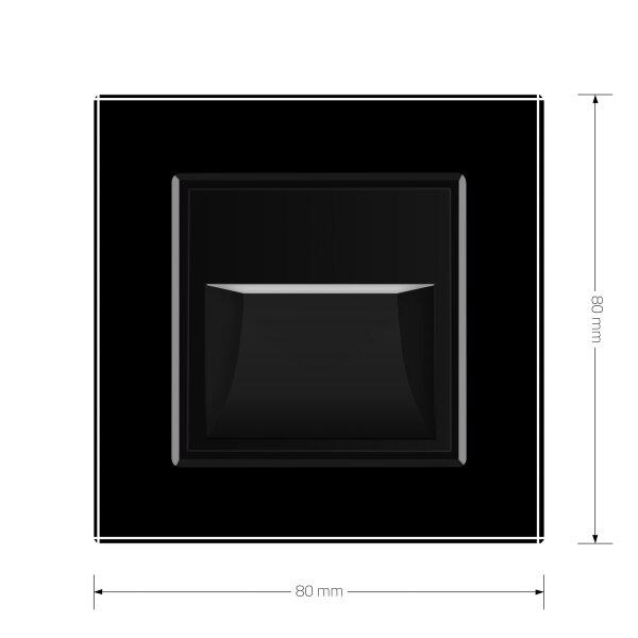 Светильник для лестниц подсветка пола Livolo черный стекло (722800612)