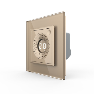 Умный датчик температуры и влажности ZigBee термометр гигрометр Livolo золото (VL-FCEZ-2AP-13)