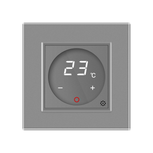 Терморегулятор с выносним датчиком температуры для теплых полов Livolo серый (VL-C701TM2-15)
