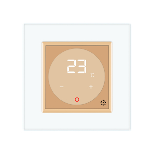Терморегулятор со встроенным датчиком температуры Livolo белый золото (VL-C701TM-11/13)