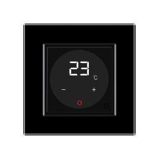 Терморегулятор со встроенным датчиком температуры Сухой контакт для котлов Livolo черный (VL-C701TM3-12)