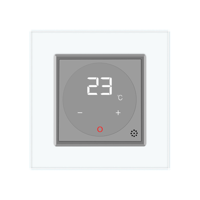 Терморегулятор со встроенным датчиком температуры Livolo белый серый (VL-C701TM-11/15)