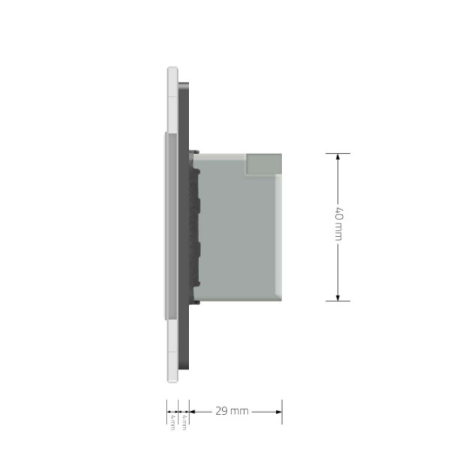 Терморегулятор со встроенным датчиком температуры Сухой контакт для котлов Livolo серый (VL-C701TM3-15)
