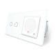 Сенсорный выключатель 2 сенсора Терморегулятор с выносным датчиком температуры для теплого пола Livolo белый