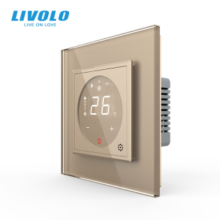 Цифровой сенсорный термостат Livolo золото (VL-C7-FCA-2APS72)