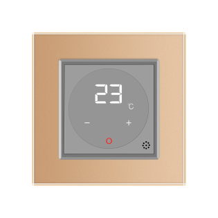 Терморегулятор со встроенным датчиком температуры Livolo золото серый (VL-C701TM-13/15)