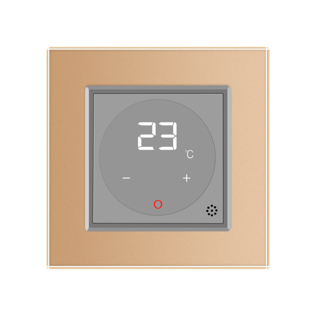 Терморегулятор со встроенным датчиком температуры Livolo золото серый (VL-C701TM-13/15)