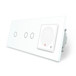 Сенсорный выключатель 3 сенсора (1-2) Терморегулятор с выносным датчиком температуры для теплого пола Livolo