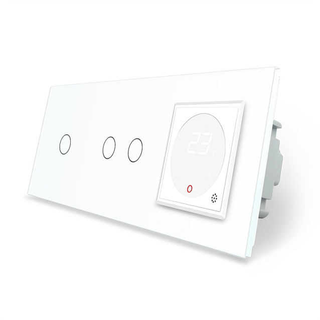 Сенсорный выключатель 3 сенсора (1-2) Терморегулятор с выносным датчиком температуры для теплого пола Livolo