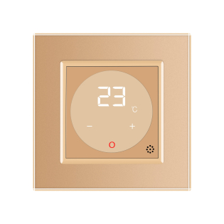 Терморегулятор со встроенным датчиком температуры Сухой контакт для котлов Livolo золото (VL-C701TM3-13)