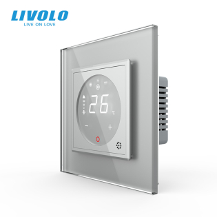 Цифровой сенсорный термостат Livolo серый (VL-C7-FCA-2IPS72)