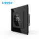 Цифровой сенсорный термостат Livolo черный (VL-C7-FCA-2BPS72)