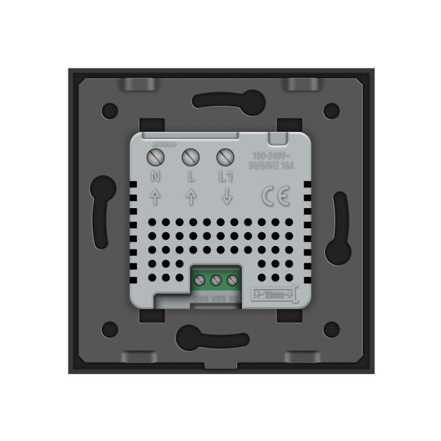 Терморегулятор со встроенным датчиком температуры Livolo черный (VL-C701TM-12)