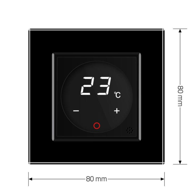 Терморегулятор со встроенным датчиком температуры Livolo черный (VL-C701TM-12)