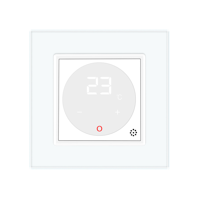 Терморегулятор со встроенным датчиком температуры Сухой контакт для котлов Livolo белый (VL-C701TM3-11)