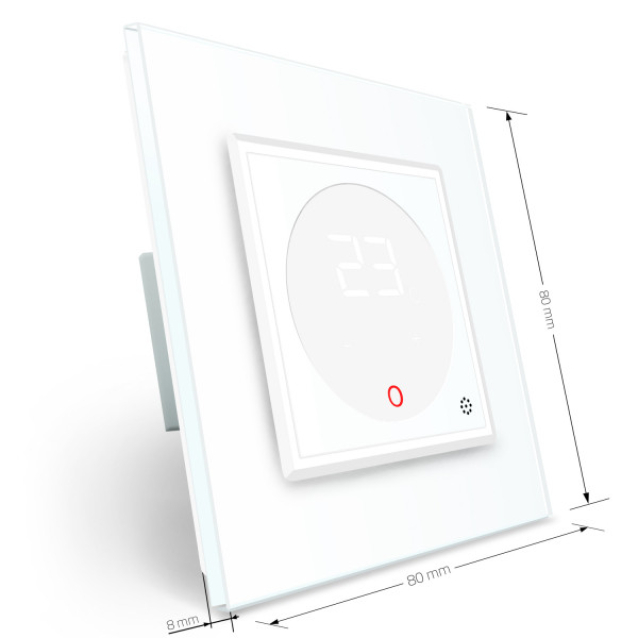 Терморегулятор со встроенным датчиком температуры Сухой контакт для котлов Livolo белый (VL-C701TM3-11)