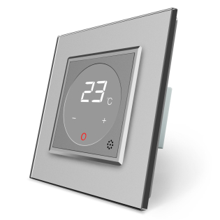 Терморегулятор со встроенным датчиком температуры Livolo серый (VL-C701TM-15)