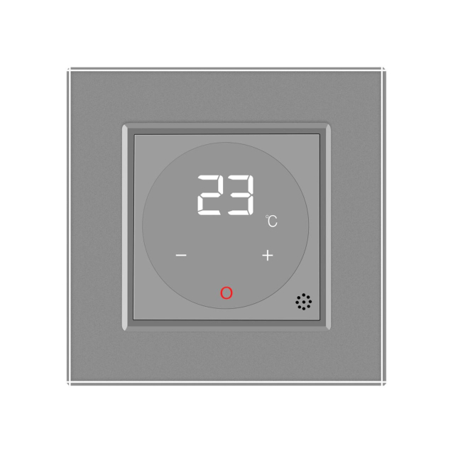 Терморегулятор со встроенным датчиком температуры Livolo серый (VL-C701TM-15)