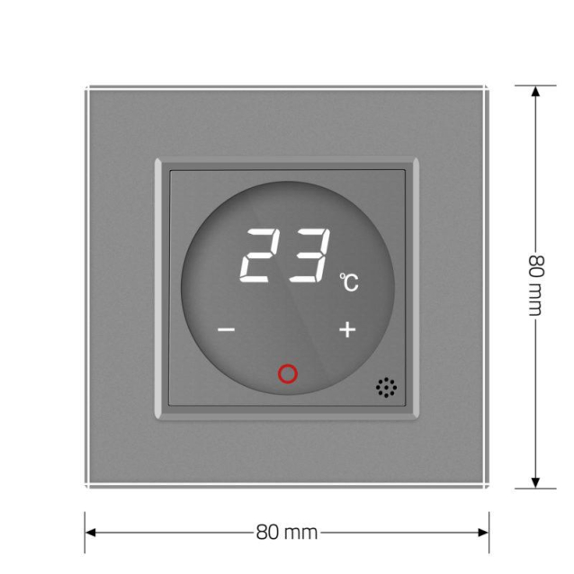 Терморегулятор со встроенным датчиком температуры Livolo серый (VL-C701TM-15)