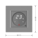 Терморегулятор со встроенным датчиком температуры Livolo серый (VL-C701TM-15)