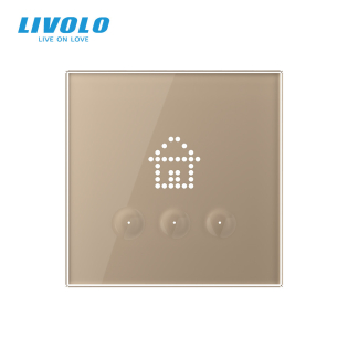 Выключатель сценариев Livolo золотой (VL-C703Z1-2AG)