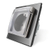 Розетка влагозащищенная с крышкой Livolo серый стекло (VL-C7C1EUWF-15)