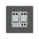 Розетка влагозащищенная с крышкой Livolo серый стекло (VL-C7C1EUWF-15)