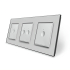 Сенсорный выключатель Sense 4 сенсора (1-2-1) Livolo серый стекло (VL-C7FC1/FC2/FC1-6IP)