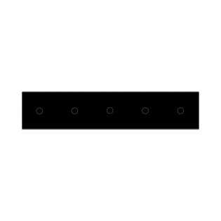 Сенсорный выключатель 5 сенсоров (1-1-1-1-1) Livolo черный стекло (VL-C705-12)