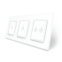 Сенсорный выключатель Sense 4 сенсора (1-1-2) Livolo белый стекло (VL-C7FC1/FC1/FC2-6WP)
