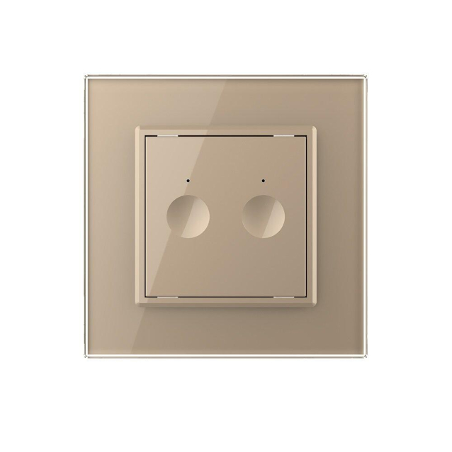 Сенсорный выключатель Sense 2 сенсора Livolo золото (722000213)