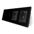 Сенсорный выключатель 2 сенсора 2 розетки Livolo черный стекло (VL-C701/C701/C7C2EU-12)