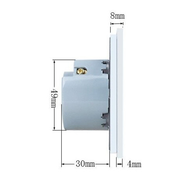 Сенсорный выключатель 1 сенсор 2 USB Livolo белый стекло (VL-C701/2USB-11)