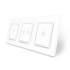Сенсорный выключатель Sense 4 сенсора (1-2-1) Livolo белый стекло (VL-C7FC1/FC2/FC1-6WP)